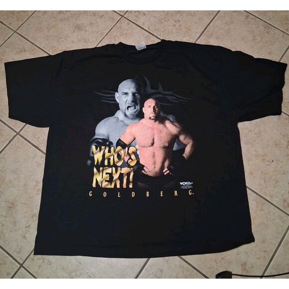 Y2K Vintage Goldberg WCW 1998 Who’s Next Black T-Shirt 3XL Graphic - Picture 1 of 5